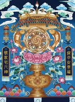 Home six gods drawing drawings home protection drawings one side of the Palace and one side of the auspicious Ping An Fu paper supplies