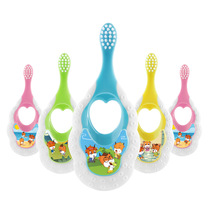 Infant 1-2-3 years old recommended independent packaging single box soft hair cartoon children toothbrush baby toothbrush