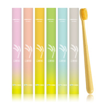 Adult soft wool Toothbrush color box independent packaging new soft wool environmental protection wheat straw toothbrush