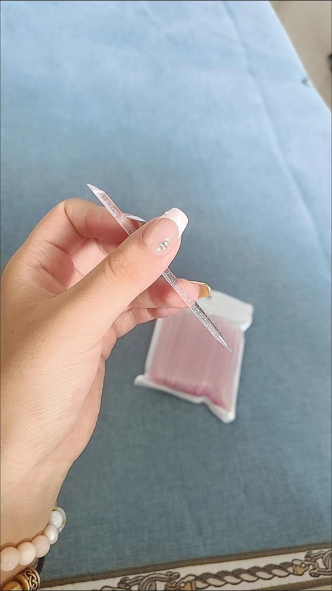 美甲水晶棒双头点钻取胶调胶棒压花桔木棒卸除穿戴甲工具包配件