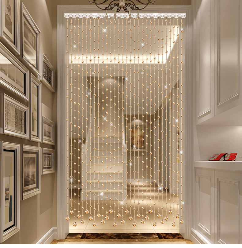 珠帘水晶隔断客厅玄关过道卧室卫生间风水家用门帘装饰帘子免打孔