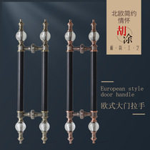 Crystal handle imitated ancient bronze color Della to supply the Beijing-Tianjin-Hebei Sliding Door manufacturer with the European-style crystal big handle