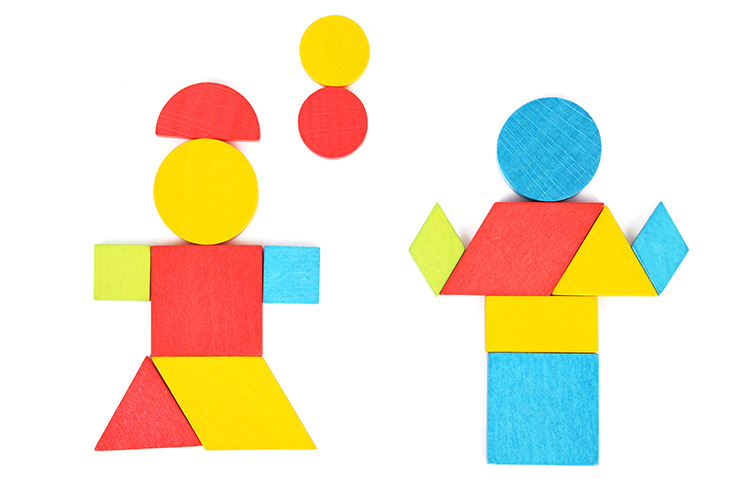 木质儿童早教益智力形状智慧拼图七巧板幼儿启蒙认知玩具礼物mind