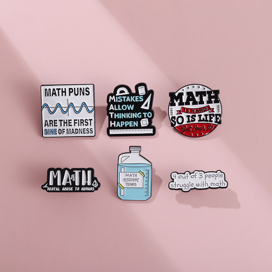 Mathematics English letter brooch design sense niche metal badge pin accessories book packaging accessories pendant medal
Mathematics English letter brooch design sense niche metal badge pin accessories book packaging accessories pendant medal
