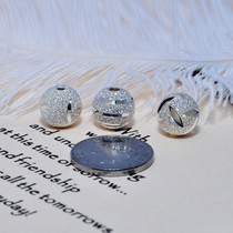 925 silver beads pure silver slanted beads Beads Accessories Silver Accessories Silver Accessories Diynecklace Handmade Chain Round Pearl Sepal Beads