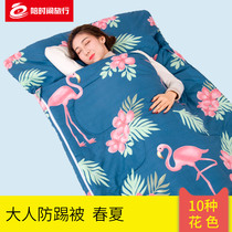 Travel thickened adult cotton sleeping bag adult portable autumn and winter single lunch break childrens kick-off outdoor camping