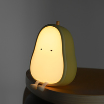 Miao pear creative silicone night light bedroom sleep bedside baby feeding soft light patting atmosphere sensor light