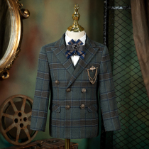 Boy suit suit handsome suit Korean childrens flower girl dress little boy catwalk piano performance high-end