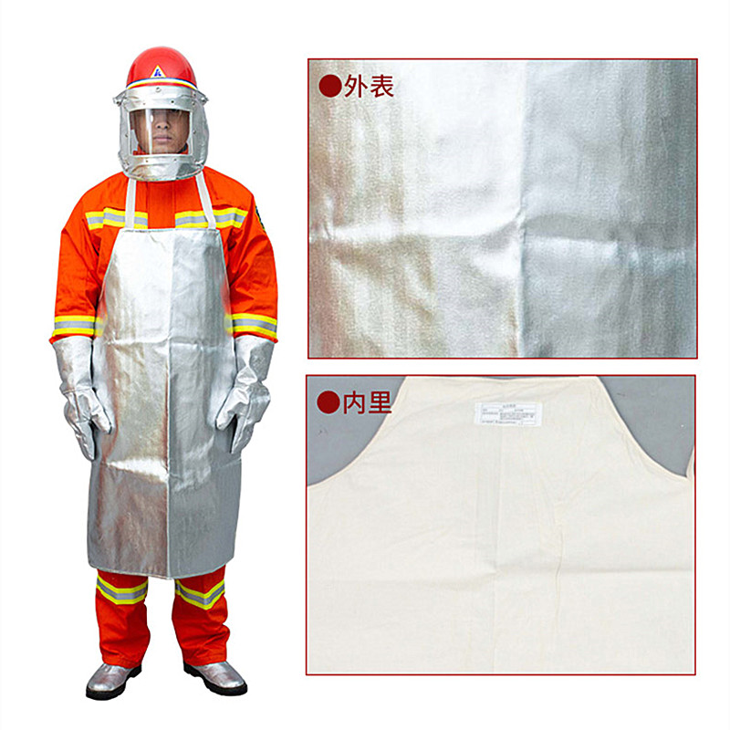 Labor Guard Fire Resistant High Temperature Resistant Clothing 1000 Degrees Aluminum Foil Apron Aluminum Foil Insulation high temperature resistant protective clothing