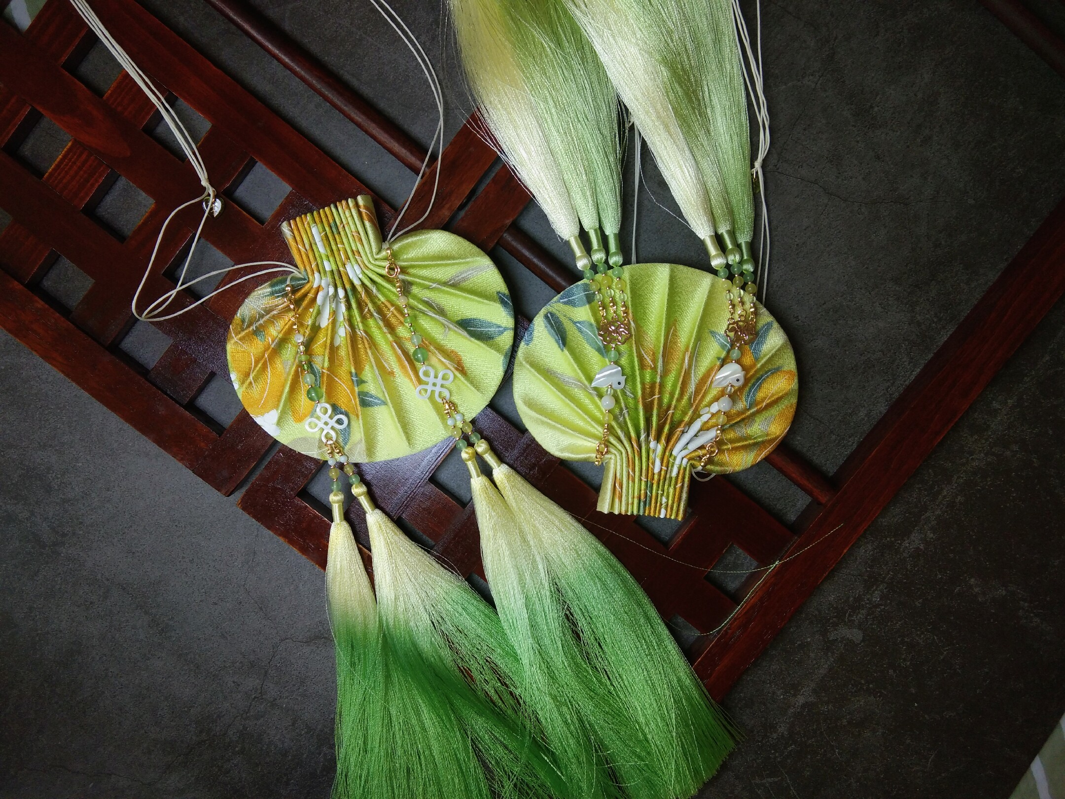 暮归见月 玉楼春 古法正绢腰圆荷包冰丝流苏汉服包包配饰腰佩香囊