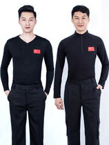 Male long-sleeved dance clothes Latin dance national standard dance square dance modern ballroom dance suit dance jacket practice dance suit
