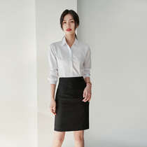 (anti-wrinkle) winter plus velvet interview white shirt women's professional temperament slim formal white shirt long sleeve autumn and winter