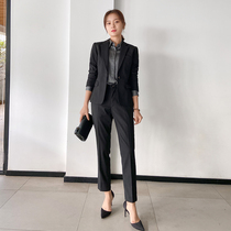 Dress women's suit black temperament capable short small college students interview business business suit spring and autumn