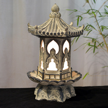 Antique New Chinese Classical Table Lamp Garden Garden Tea Room Zen Ancient Chinese Style Outdoor Landscape Garden Light