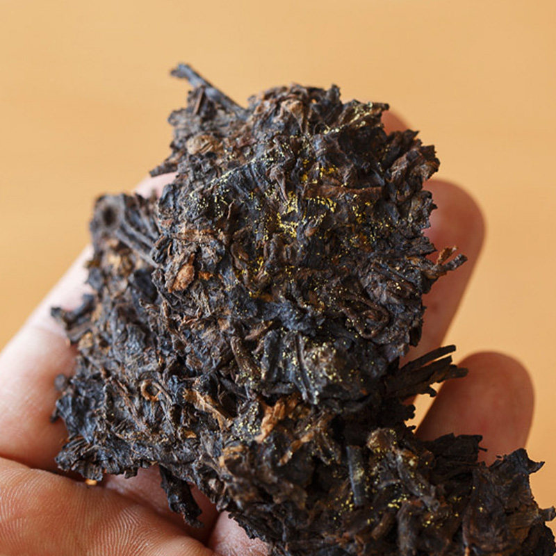 吉普号普洱茶 熟茶 【金花普洱茶】十余年老茶砖 入口甜醇有质感