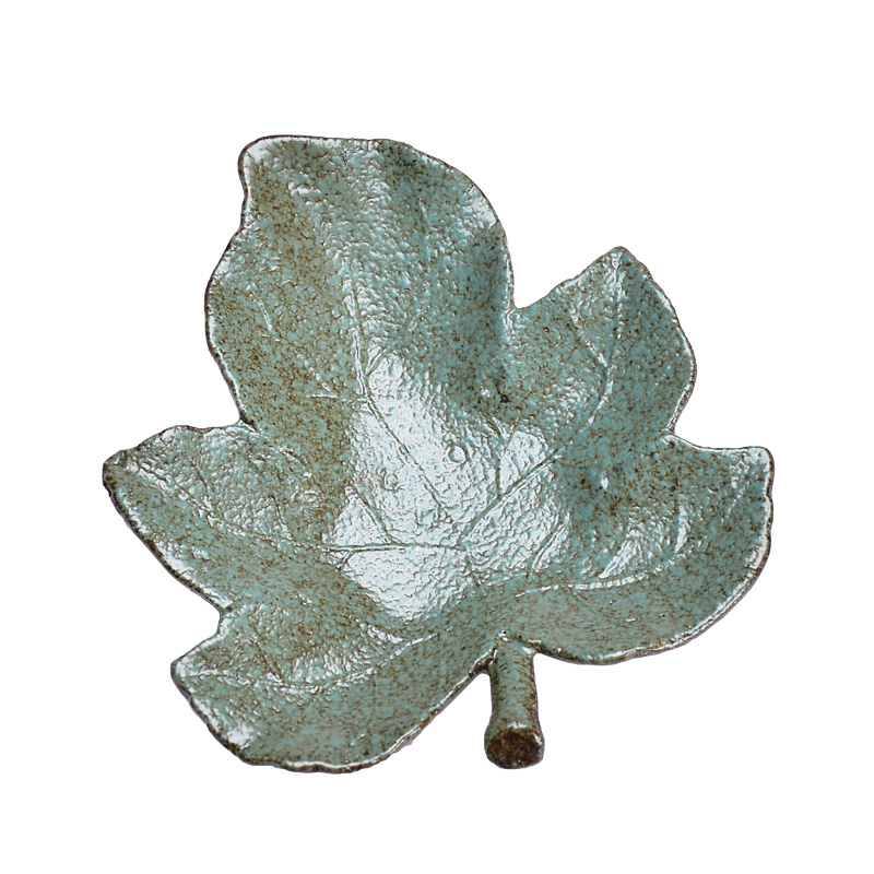 Creative cup mat anti hot insulation cup Japanese maple leaf shape ceramic saucer pot pad kung fu tea tea set spare parts