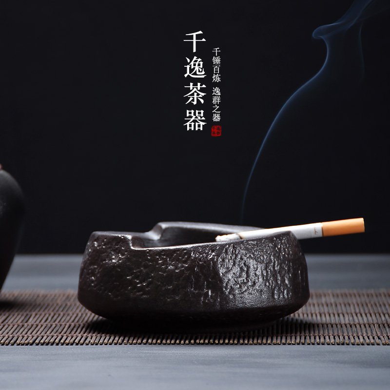 Vintage ashtrays creative home sitting room tea table ceramic ashtray office Chinese wind ashtray male move