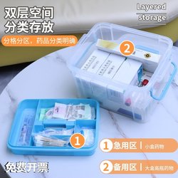 Nursing storage box medicine portable medicine box medicine box transparent medical household specimen hospital storage box plastic emergency