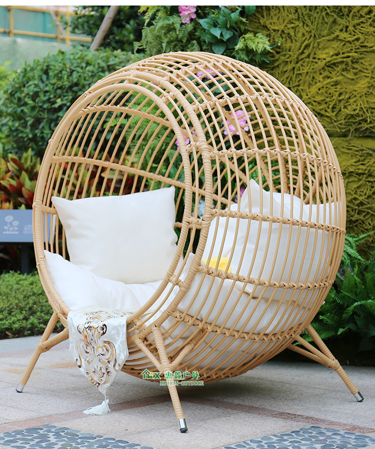 吊椅儿童摄影道具秋千藤椅圆形室内阳台椅户外鸟巢吊椅藤家具吊篮