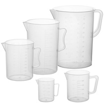 Plastic measuring cup pp material baking milk tea shop special plastic measuring cup thickened with graduated measuring cup with handle