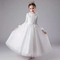 princess dress children's high-end dress flower wedding little girl piano costume girl performance host autumn