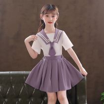 Girls dress summer suit 2021 new foreign style net red jk uniform two-piece skirt student pleated skirt