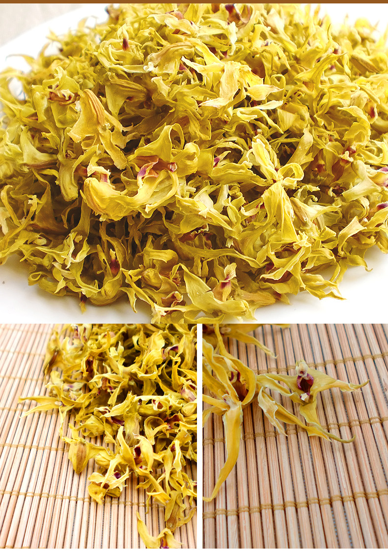 正宗霍山铁皮石斛花石斛花茶茶叶枫斗干花15克养身花草茶2018新花_青