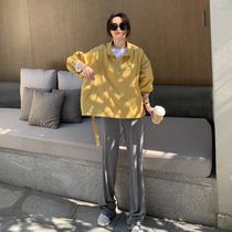 LICKYSENIOR WORD-of-mouth RETURN SUPER LOVE ITEM CASHMERE KNITTED mop PANTS WOMENs LOOSE HIGH-WAISTED WIDE-LEG PANTS