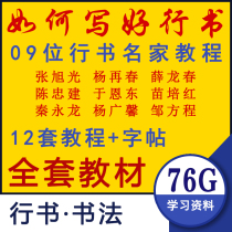 Xing calligraphy video tutorial collection Zhang Xuguang Yu Endong Chen Zhongjian Yang Guangxin Xingshu teaching