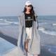 Sunscreen women's long sleeve medium long 2020 new summer super immortal air hooded loose fairy thin outer Pullover Sunscreen women's long sleeve medium long 2020 new summer super immortal air hooded loose fairy thin outer Pullover