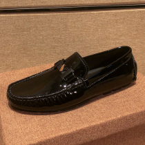 Liden Amani British Paint Bean Shoes Men Leather European Station Business Leisure Skin Shoes Slowly Lighten Boy Shoes