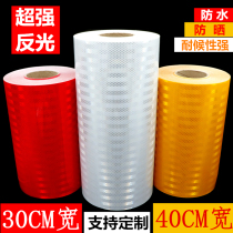30 40CM WIDE SUPER grade white reflective film Red REFLECTIVE STICKER Traffic safety warning logo YELLOW STICKER