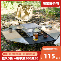 CAMPINGMOON Coleman stainless steel Japanese folding table camping table outdoor camping picnic table barbecue table