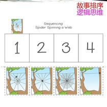 Look at the picture and talk young and small connection kindergarten early education sorting card story logic thinking sequence card training