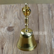 Buddhist Taoist ritual square head hand-rattled Buddha bell Taoist bell Hand-rattled King Kong Bell Chime to ward off evil Feng Shui Pure copper
