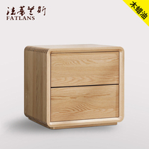 Wood wax oil25-30-35-40-45-50 logs pure solid wood oak mini custom Chinese Nordic bedside table