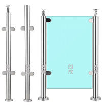 304 round tube stair fence without hole clamp glass for stair balcony fence