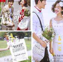 New Brigade Beat Bag Exterior View 100 Lap Props White Cloth Handbag Han Style Classic Letter Hand Bag Wedding photography