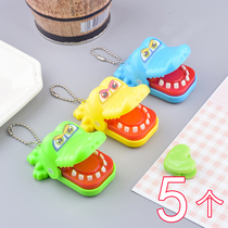 Creative bite hand crocodile small toy with lanyard novelty cartoon gift student prize to kindergarten children