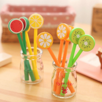 Creative Fruit Middle Sex Pen Cute Stick Candy Black 0 38mm Needle Tube Water Pen Elementary School Stationery Prize Office