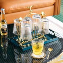 Light luxury cup holder water cup upside down rack household living room glass cup Cup Cup drain rack storage rack tray