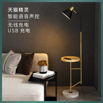 Nordic ins style floor lamp Living room sofa coffee table Minimalist light luxury bedroom bedside study net red integrated table lamp