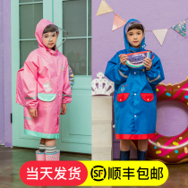 Clear Barn Children Raincoat Boy Girl Rain Cape Elementary School Students Waterproof Full Body Schooling Baby Kindergarten Suit 2021
