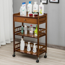 Kitchen bathroom shelf Living room floor-to-ceiling multi-layer storage rack Trolley Beauty salon cosmetics finishing shelf