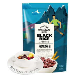 瑞谷粒 红枣黑米圈即食麦片谷物早餐低脂代餐冲饮 非油炸营养早餐