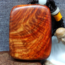 Zambia blood sandalwood safety brand pendant key chain handlebar wood carving hand polished playpieces