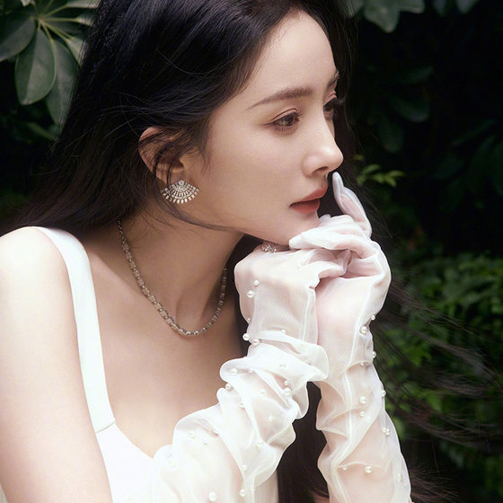 Ju Jingyi의 같은 흰색 진주 메쉬 장갑 신부 웨딩 드레스 사진 액세서리 생일 사진 소매 Ju Jingyi의 같은 흰색 진주 메쉬 장갑 신부 웨딩 드레스 사진 액세서리 생일 사진 소매