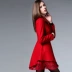 Phụ nữ mùa đông 2021 phong cách mới eo thon đơn giản xù lông áo khoác len áo khoác len của phụ nữ - Accentuated eo áo Accentuated eo áo
