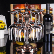 Red wine glass rack goblet upside down rack Wrought iron hanging cup Wine bottle rack Wine cup rack European-style hanging cup