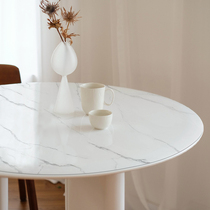 Pure Marble Pattern Pvc Round Table Cloth Waterproof Anti-Oil And Burn-Free Table Cloth Round Tea Table Mat Brief
